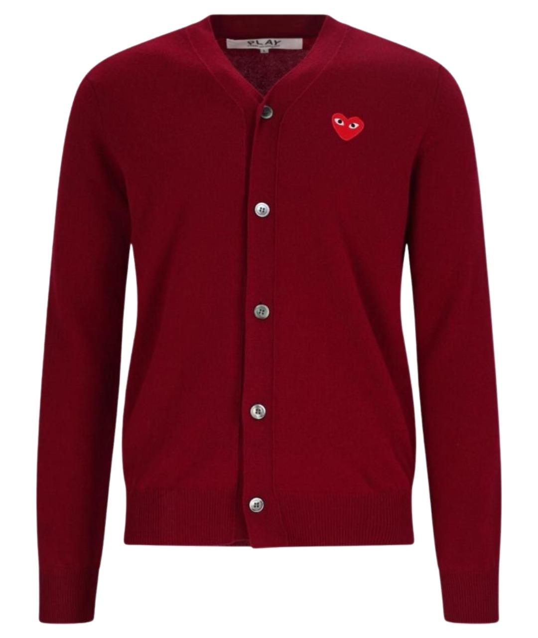COMME DES GARÇONS PLAY Красный шерстяной кардиган, фото 1