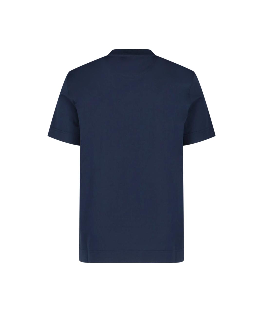FENDI Синяя хлопковая футболка, фото 2