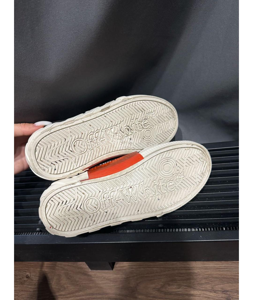 OFF-WHITE Черные текстильные кеды, фото 8