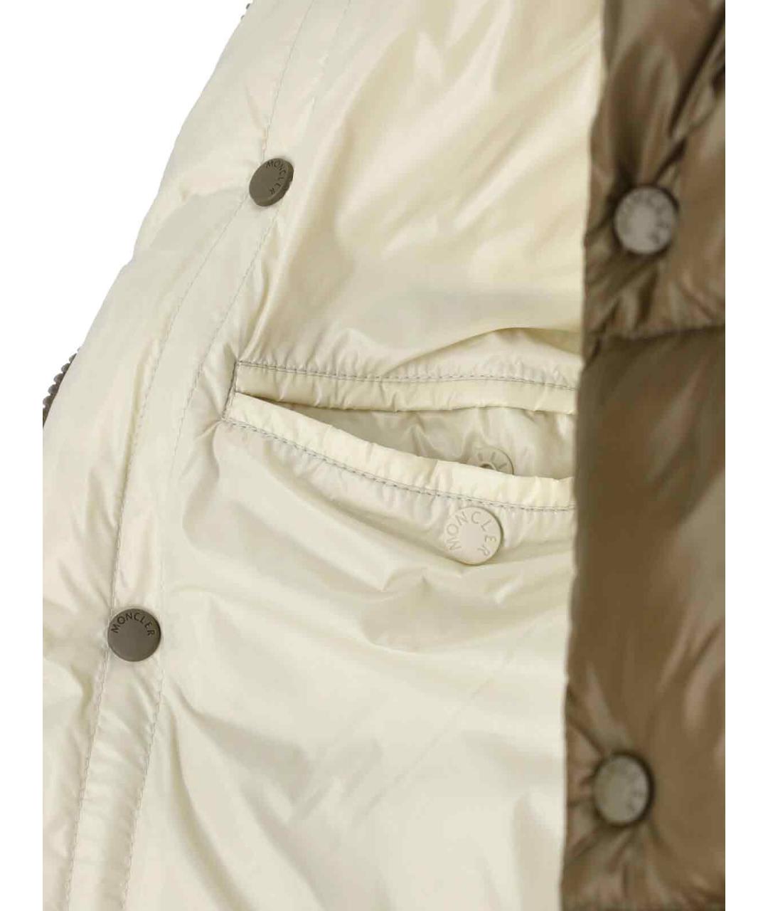 MONCLER Зеленый полиамидовый пуховик, фото 5