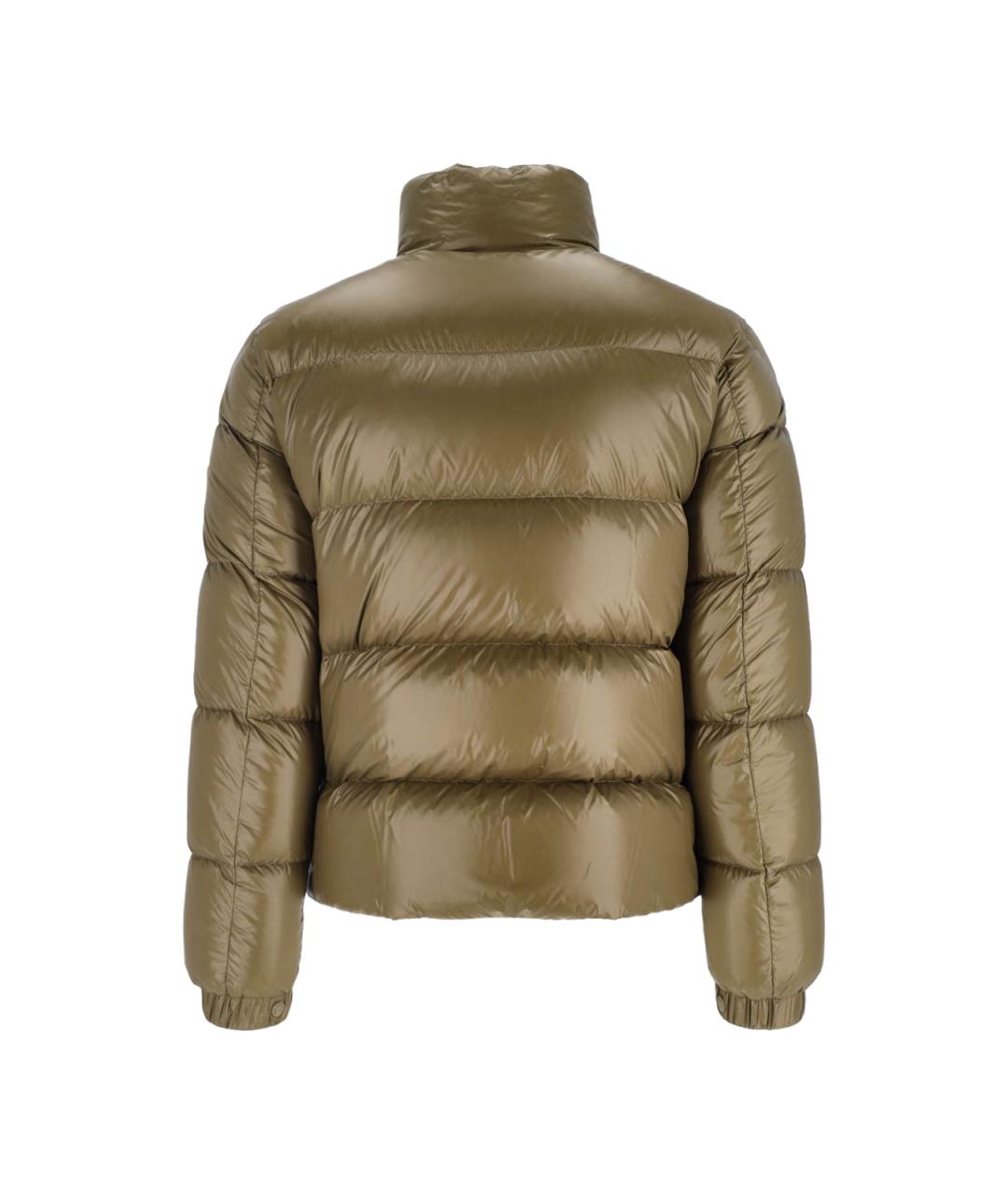 MONCLER Зеленый полиамидовый пуховик, фото 2