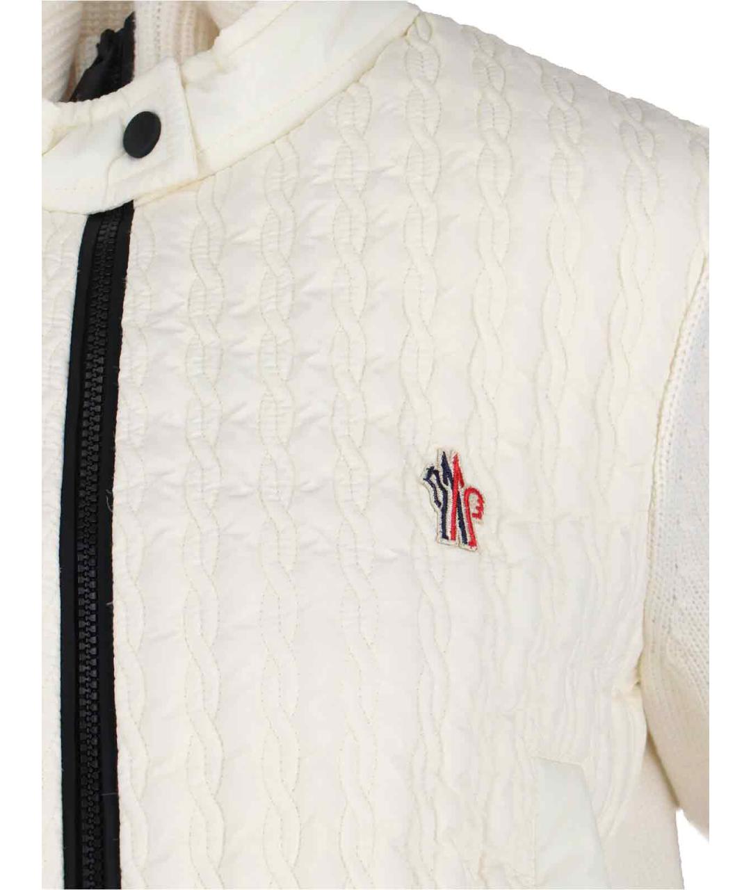 MONCLER GRENOBLE Белая полиэстеровая куртка, фото 4