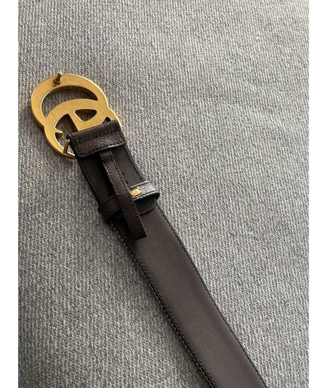 GUCCI Коричневый кожаный ремень, фото 6