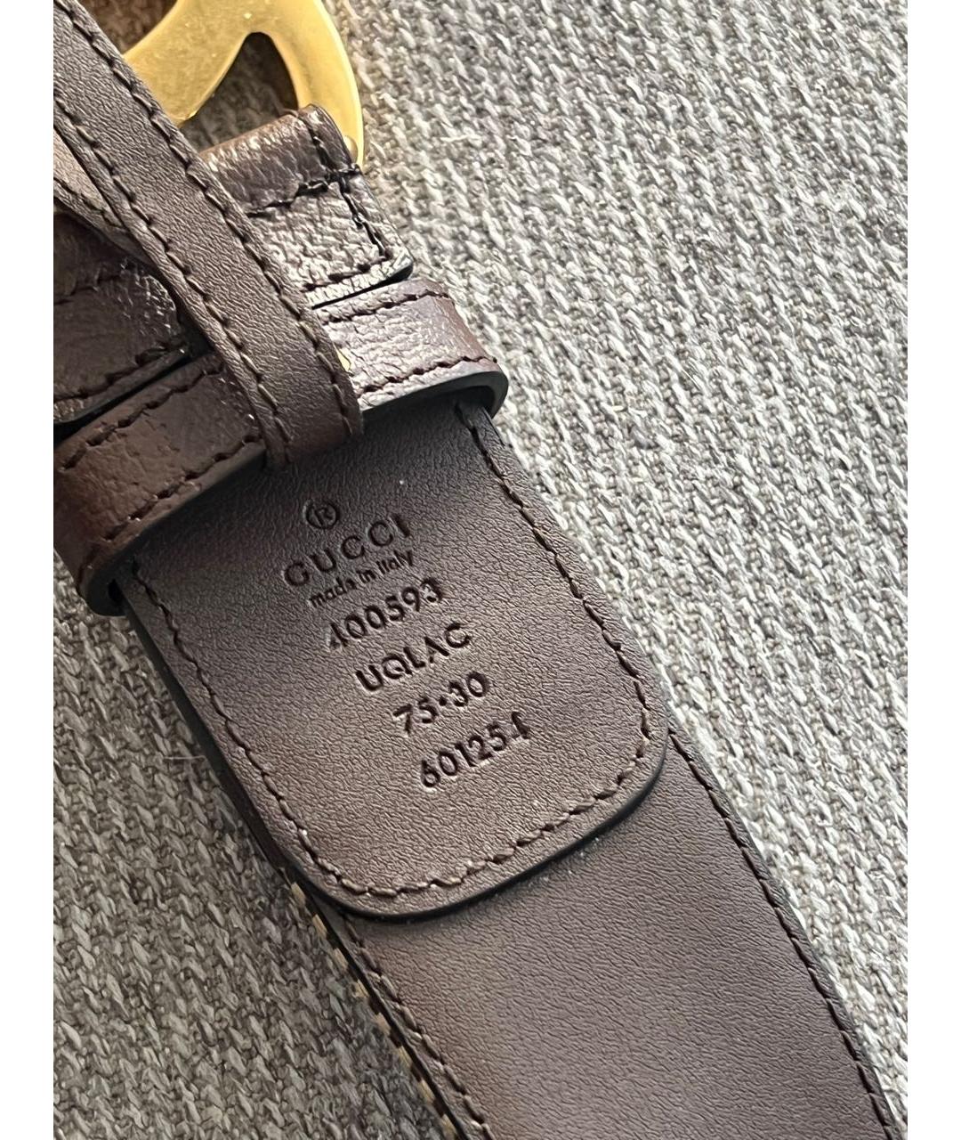 GUCCI Коричневый кожаный ремень, фото 3