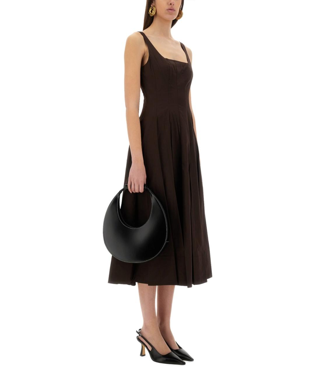 STAUD Коричневое повседневное платье, фото 2