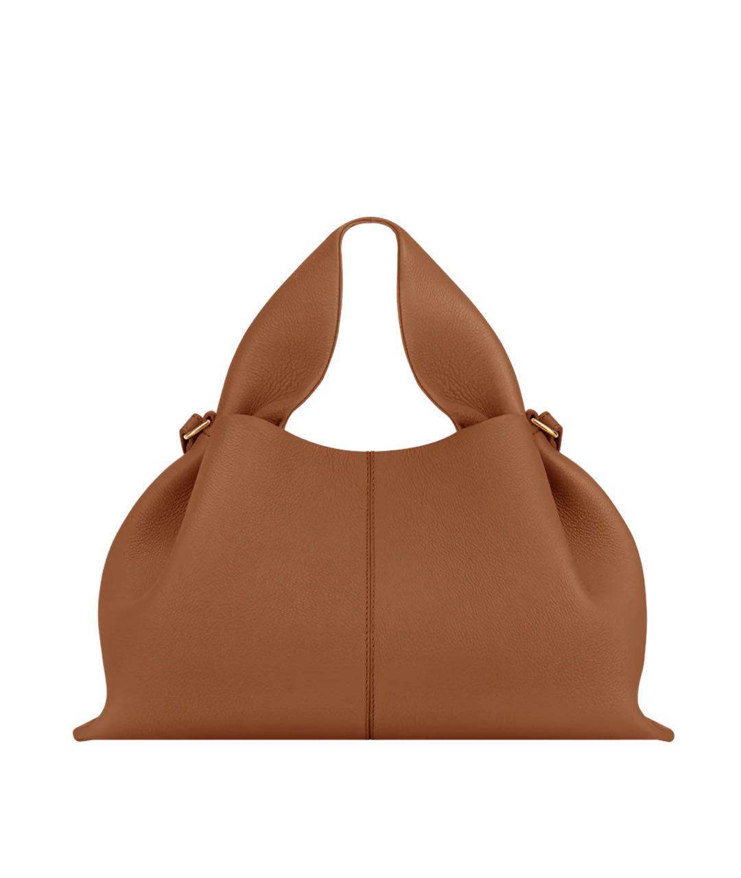 POLENE Коричневая кожаная сумка тоут, фото 5