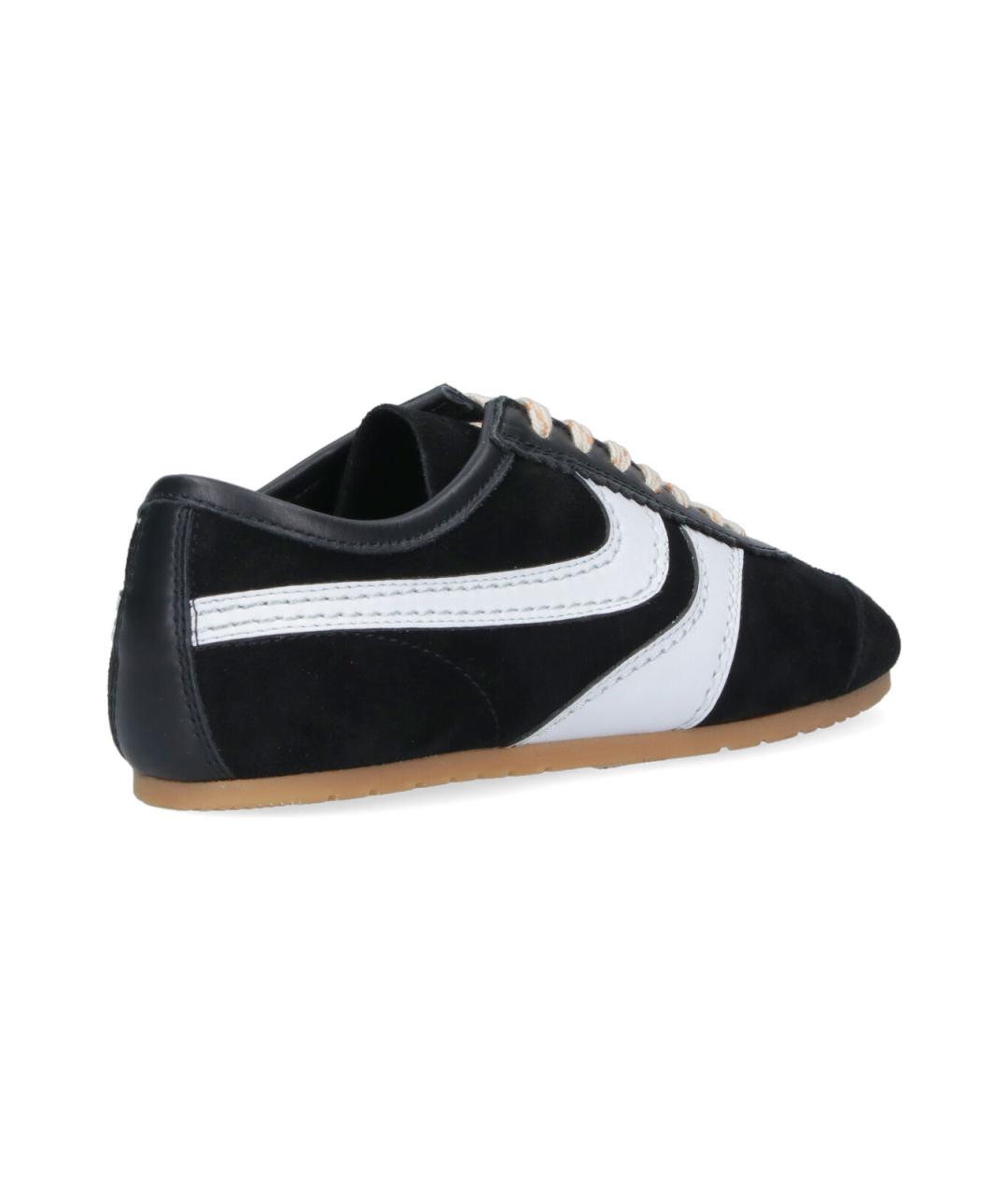 DRIES VAN NOTEN Черные замшевые кроссовки, фото 4