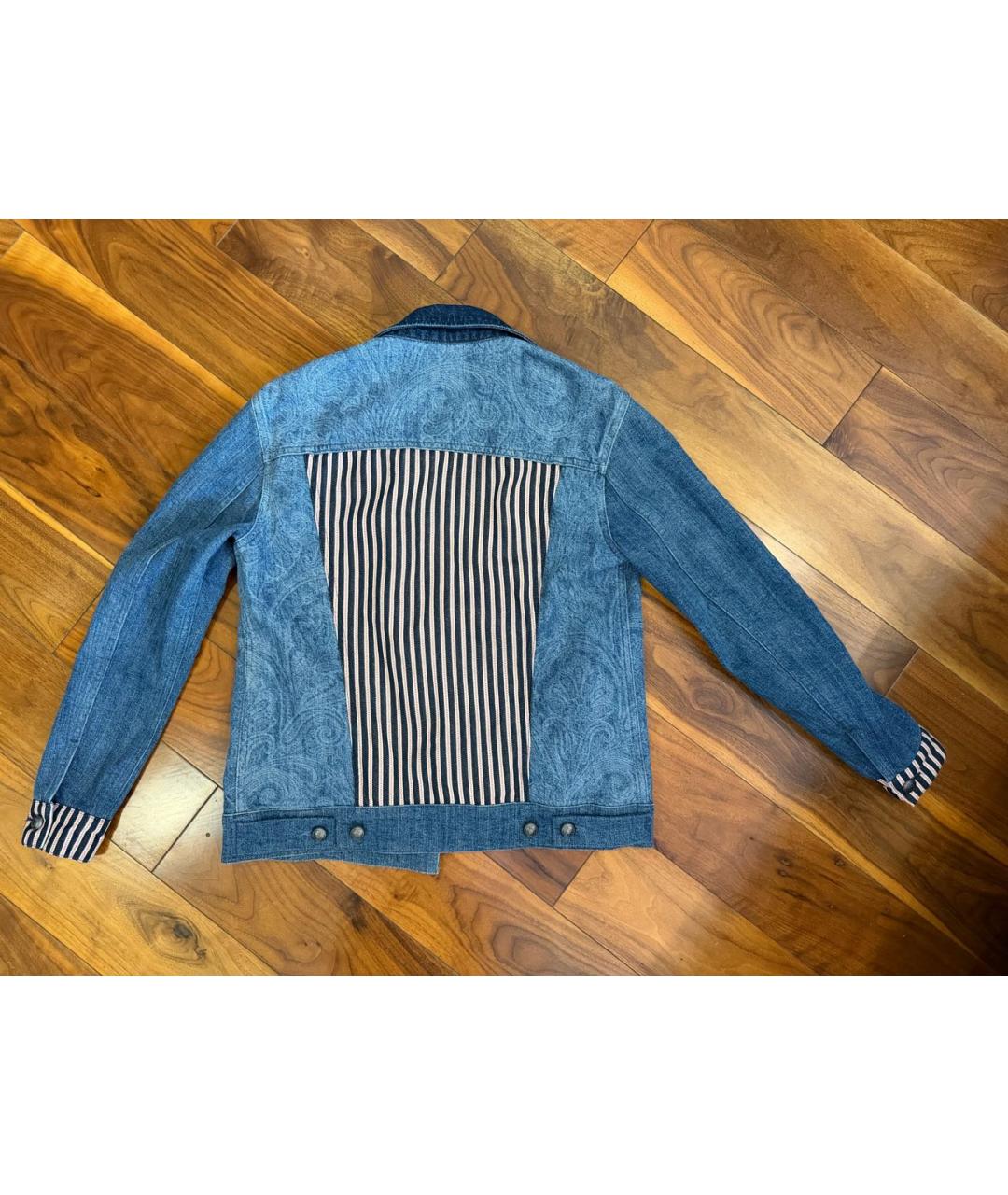 ETRO Синяя деним куртка, фото 2