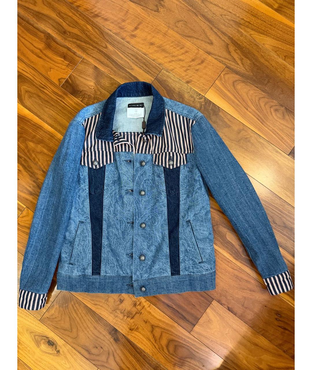 ETRO Синяя деним куртка, фото 6