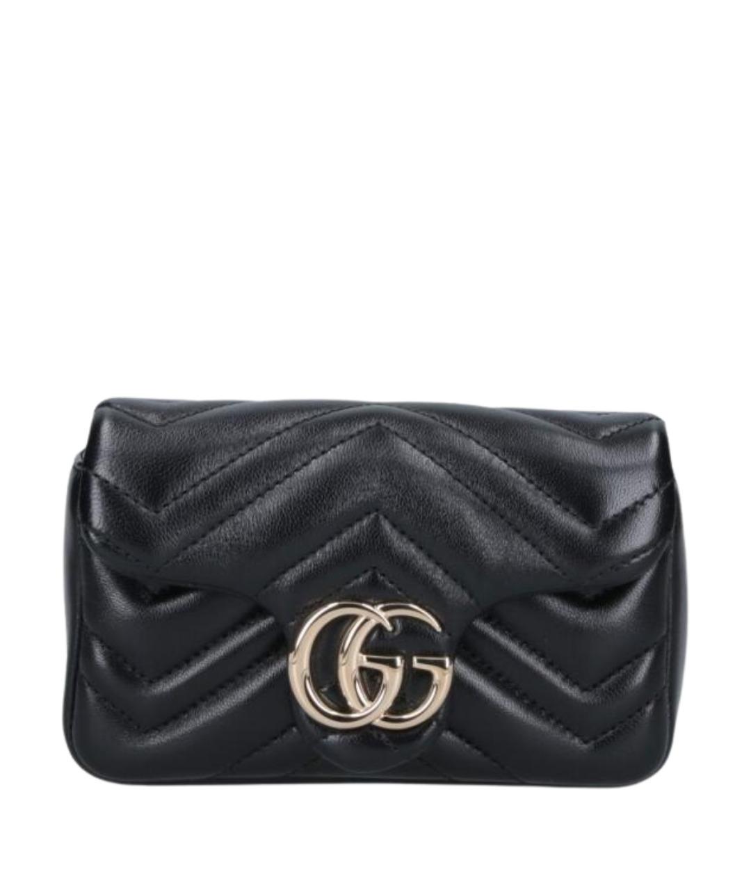 GUCCI Черная кожаная сумка через плечо, фото 1