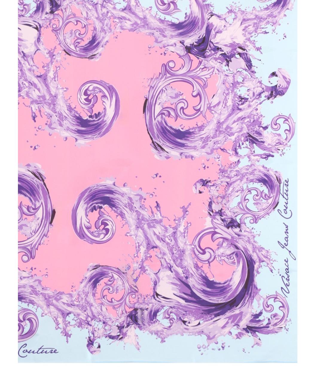 VERSACE JEANS COUTURE Мульти шелковый платок, фото 2