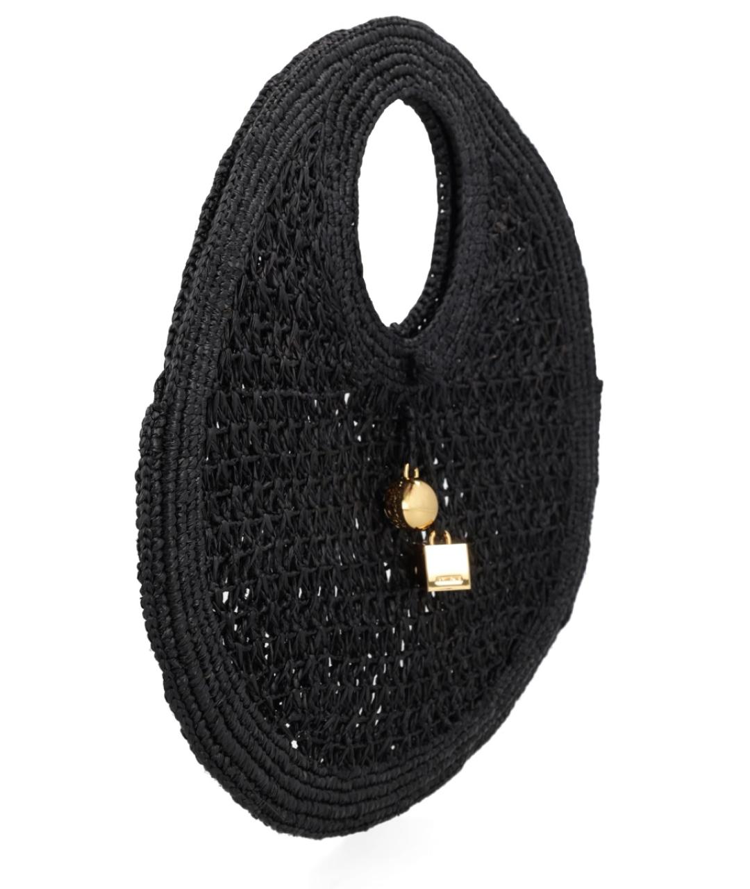 JACQUEMUS Черная пелетеная сумка тоут, фото 3