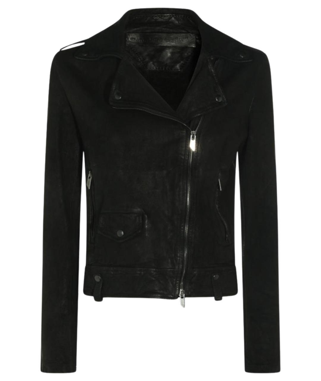 SANTORO Черная кожаная куртка, фото 1