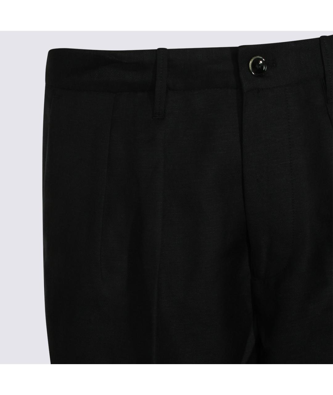 NINE IN THE MORNING Черные шерстяные повседневные брюки, фото 3