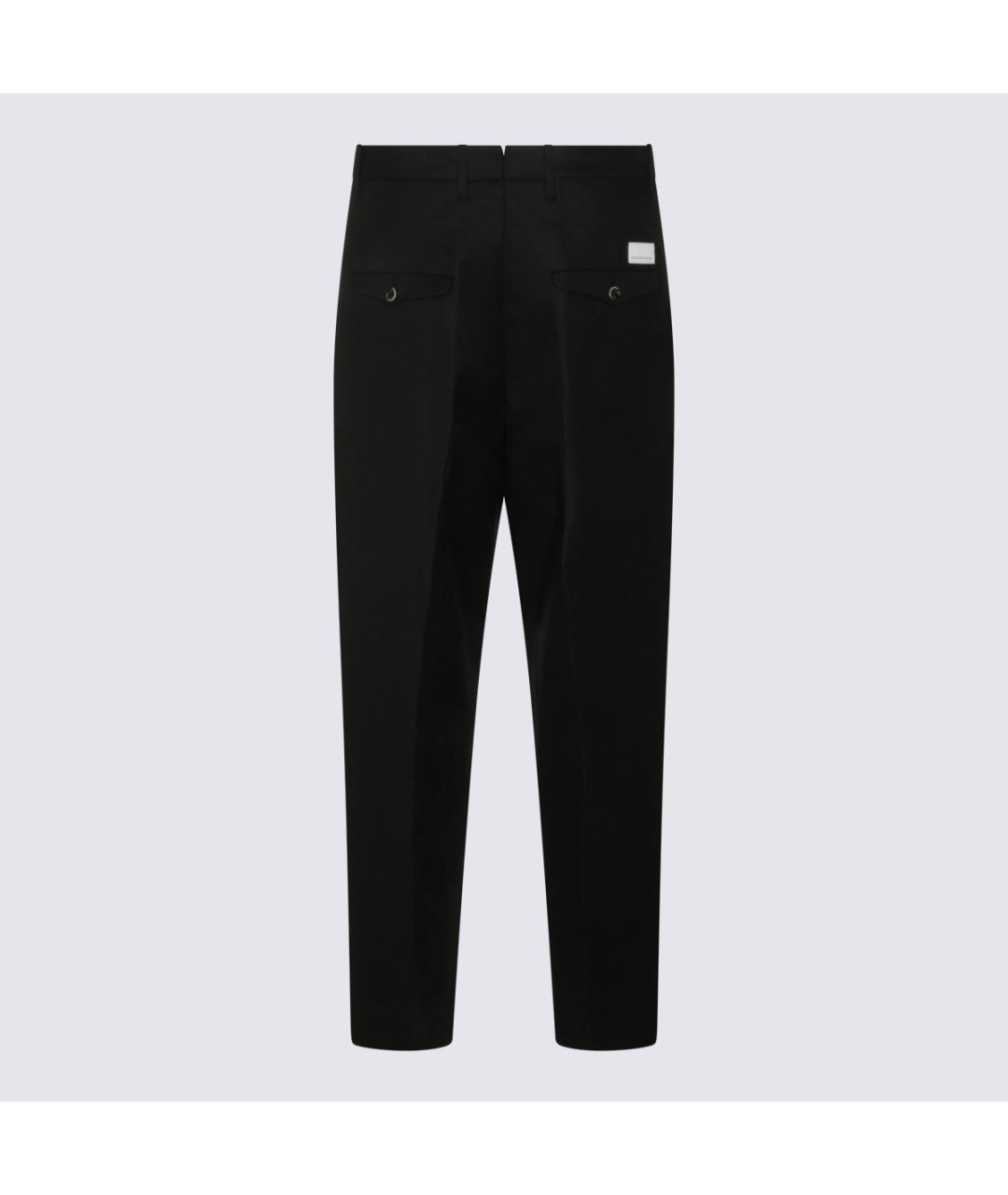 NINE IN THE MORNING Черные шерстяные повседневные брюки, фото 2