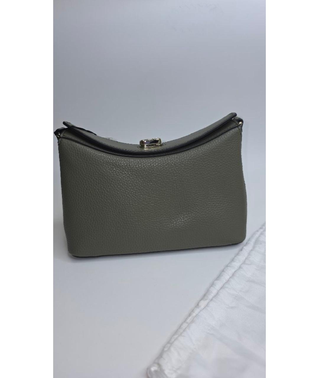 FURLA Хаки кожаная сумка через плечо, фото 3