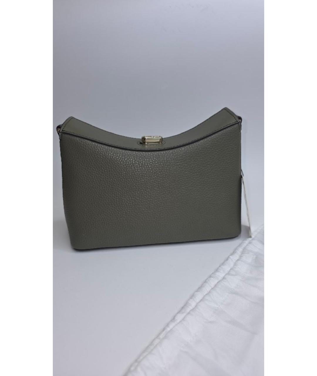 FURLA Хаки кожаная сумка через плечо, фото 9