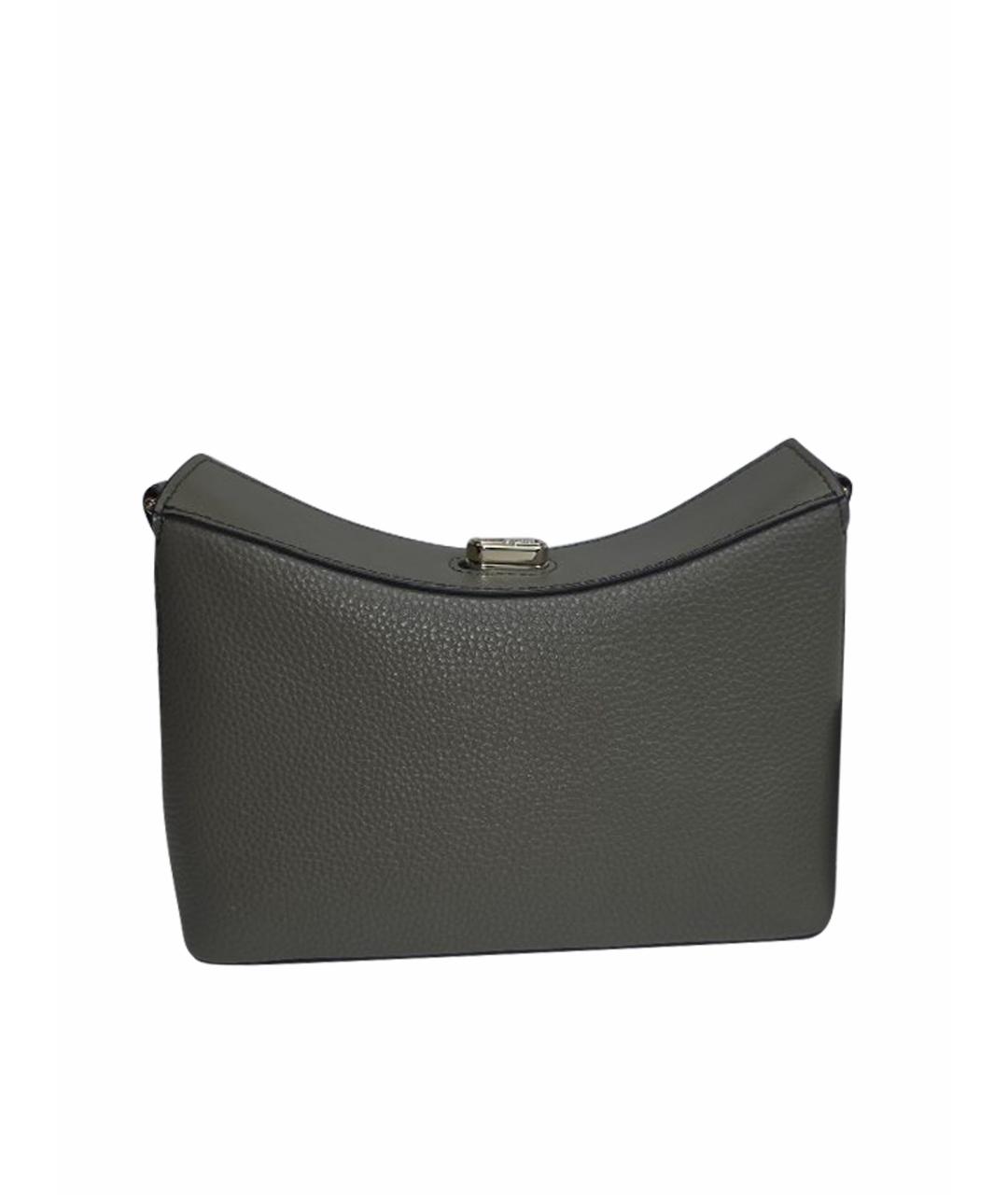 FURLA Хаки кожаная сумка через плечо, фото 1