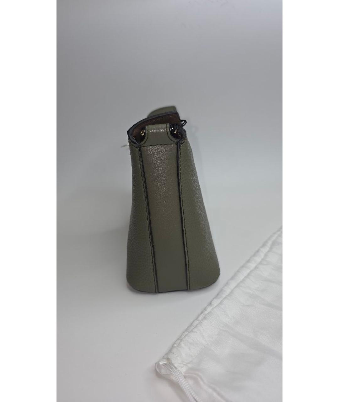 FURLA Хаки кожаная сумка через плечо, фото 2