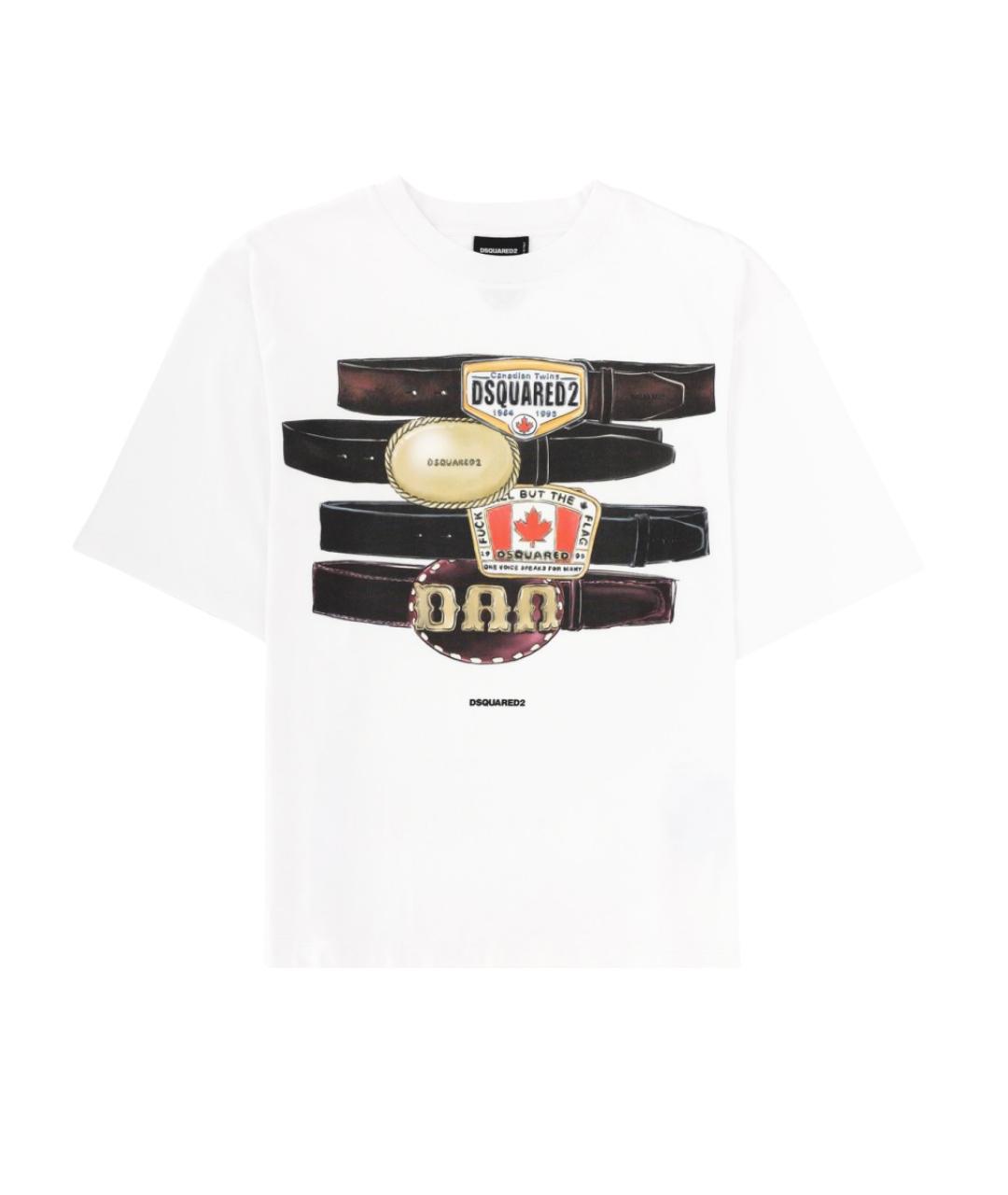 DSQUARED2 Белая хлопковая футболка, фото 1