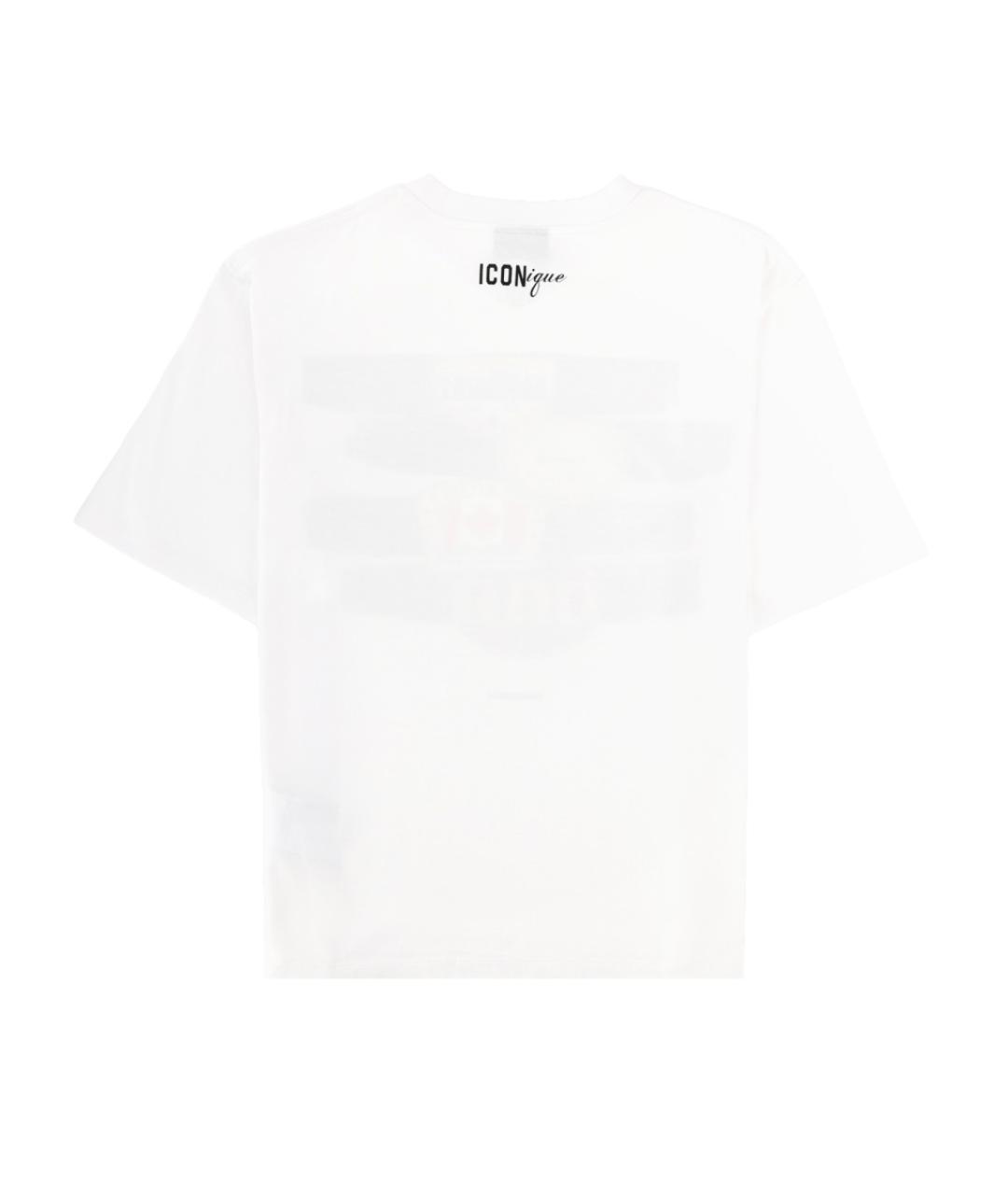 DSQUARED2 Белая хлопковая футболка, фото 2