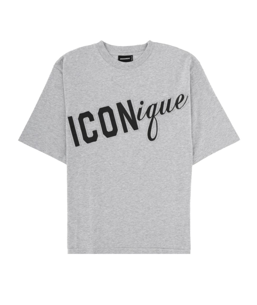 DSQUARED2 Серая хлопковая футболка, фото 1