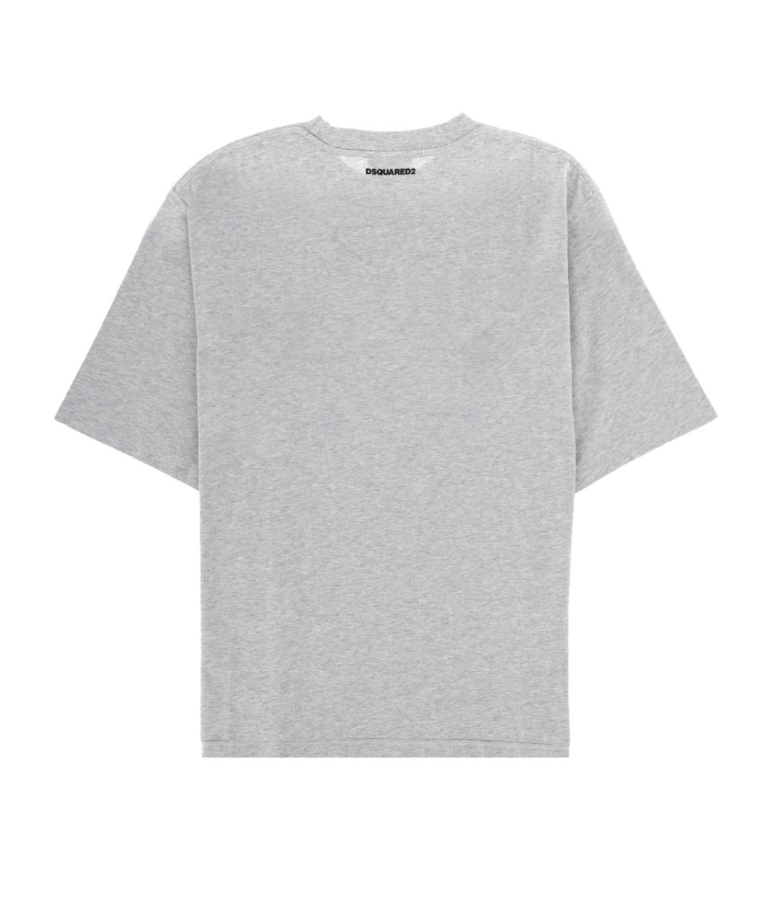 DSQUARED2 Серая хлопковая футболка, фото 2