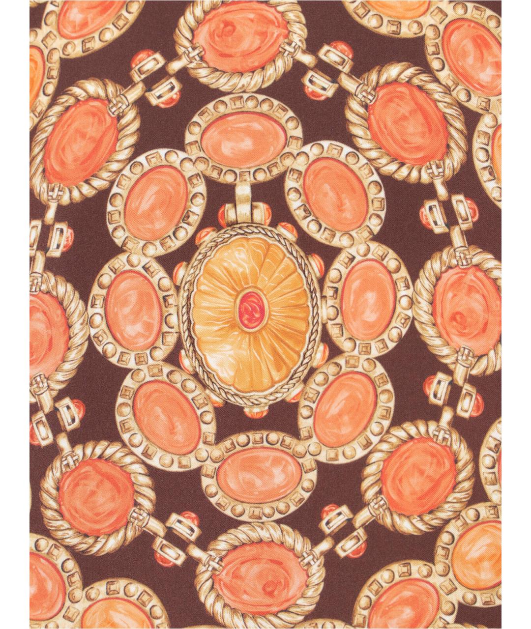 VERSACE Коричневая шелковая рубашка, фото 3