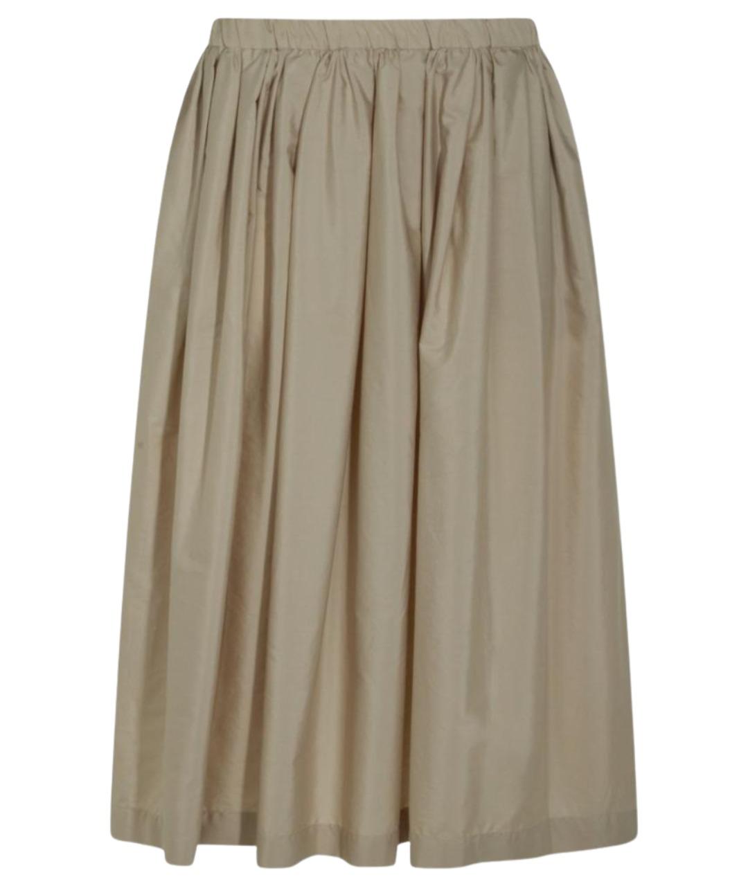 NINE IN THE MORNING Бежевая хлопковая юбка миди, фото 1
