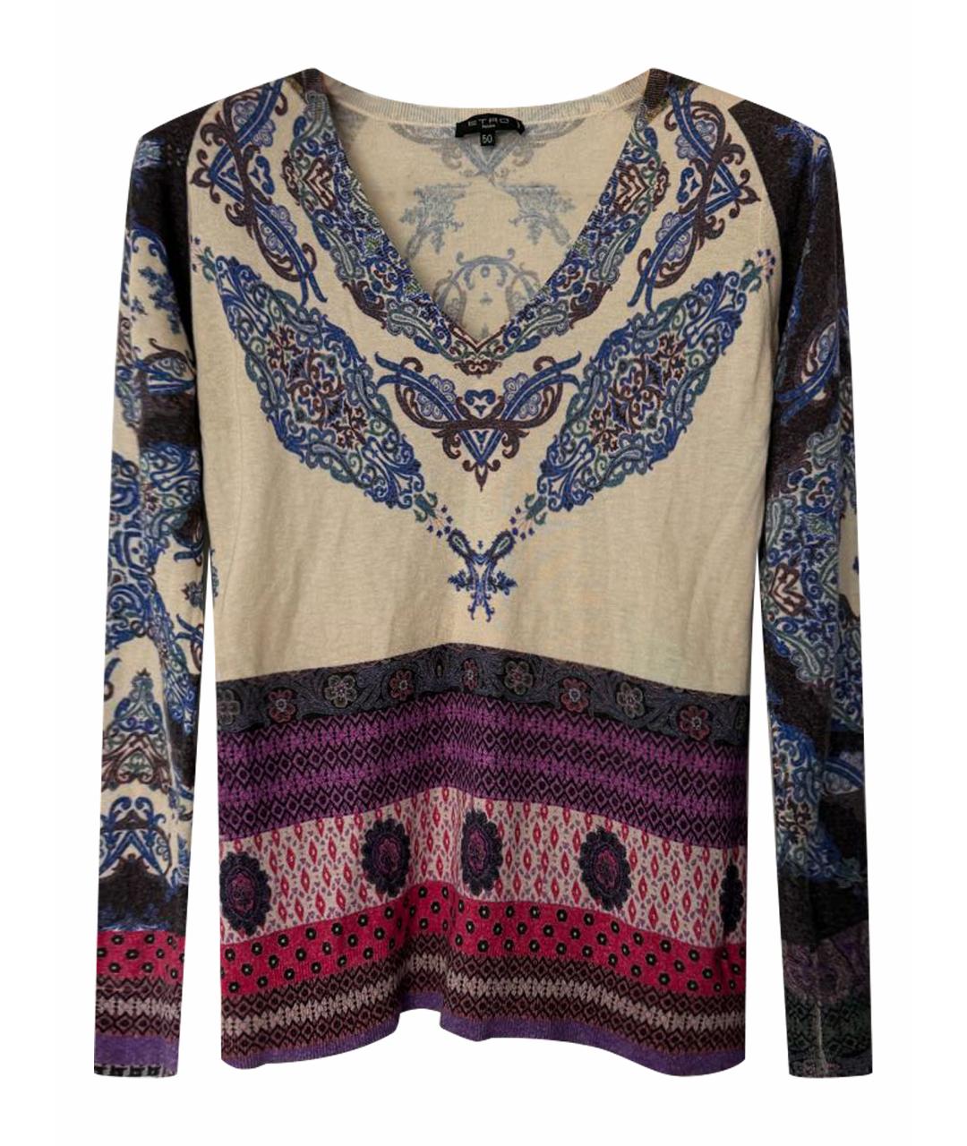 ETRO Бежевый кашемировый джемпер / свитер, фото 1