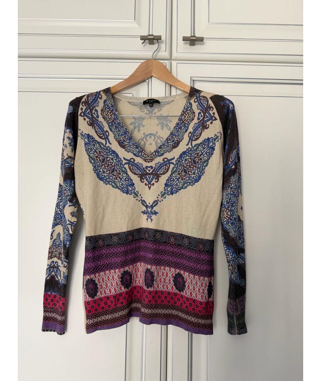 ETRO Бежевый кашемировый джемпер / свитер, фото 4