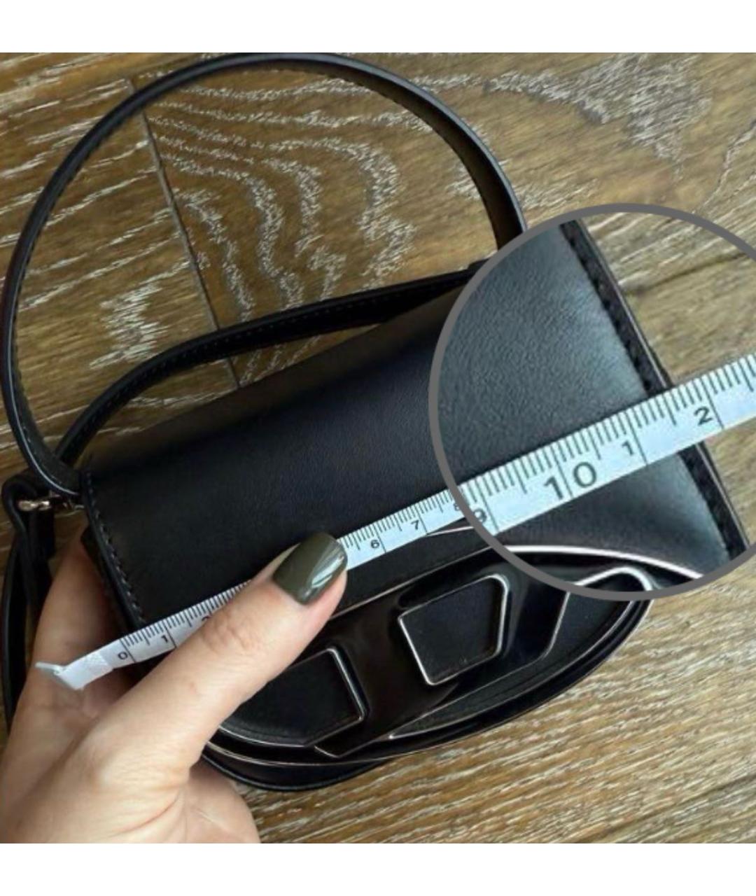 DIESEL Черная сумка с короткими ручками из искусственной кожи, фото 5