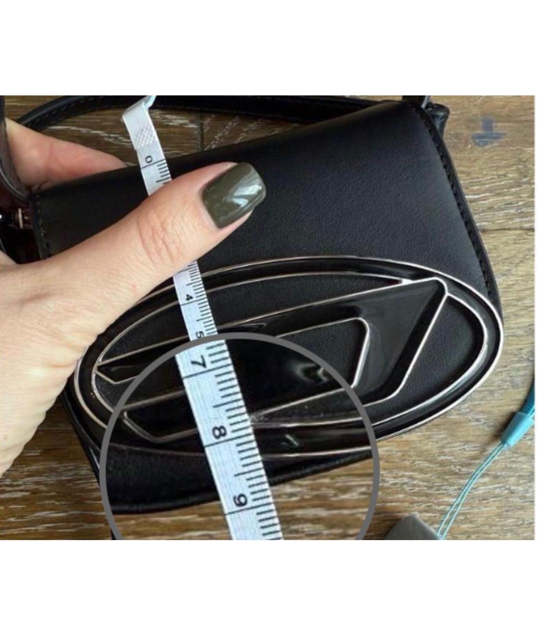 DIESEL Черная сумка с короткими ручками из искусственной кожи, фото 6