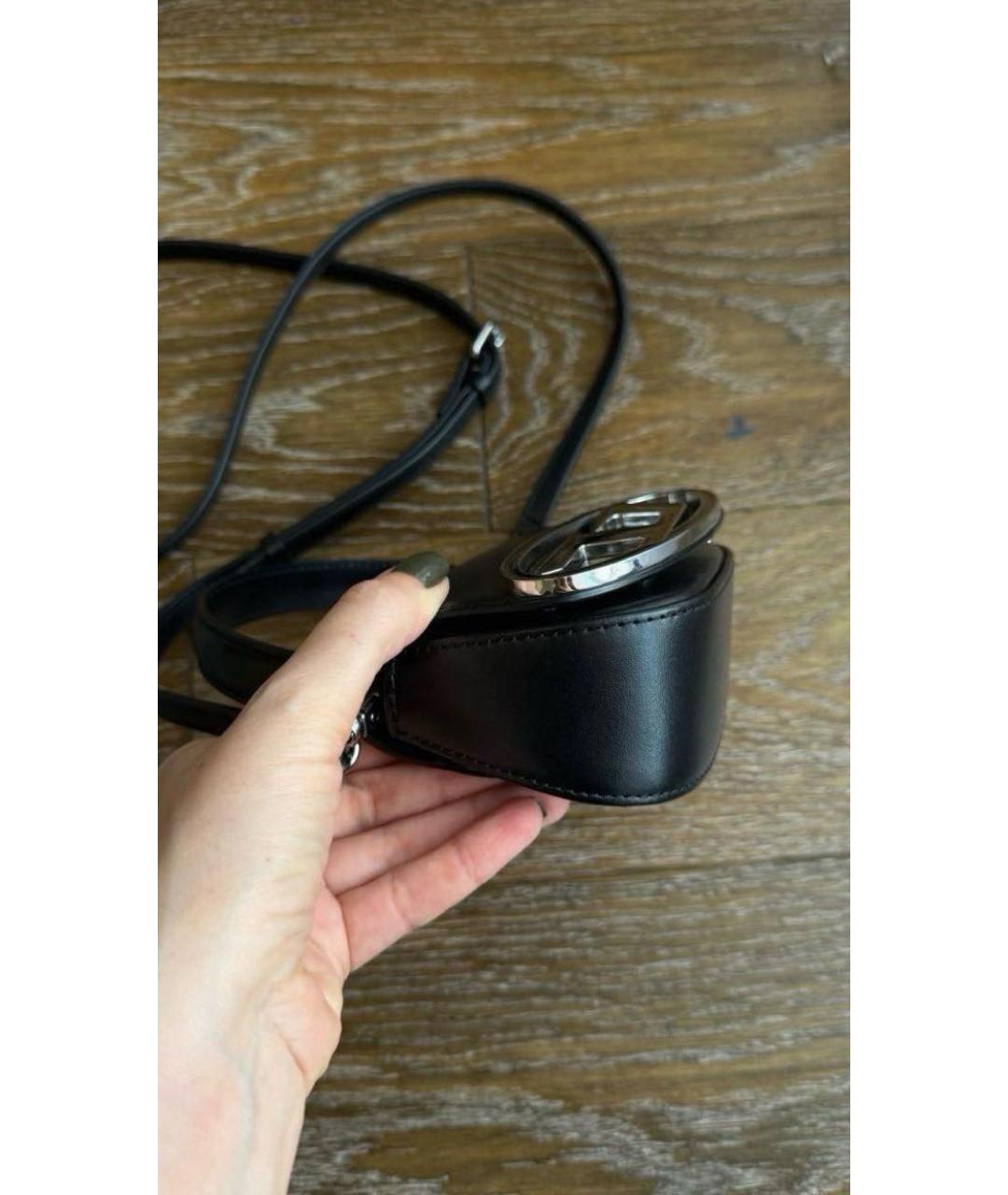 DIESEL Черная сумка с короткими ручками из искусственной кожи, фото 2