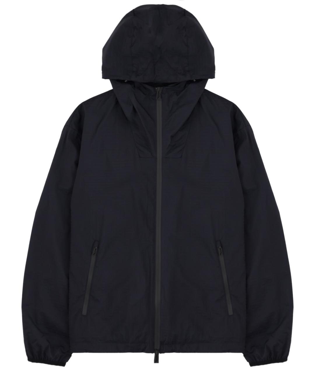 EMPORIO ARMANI Темно-синяя полиамидовая куртка, фото 1