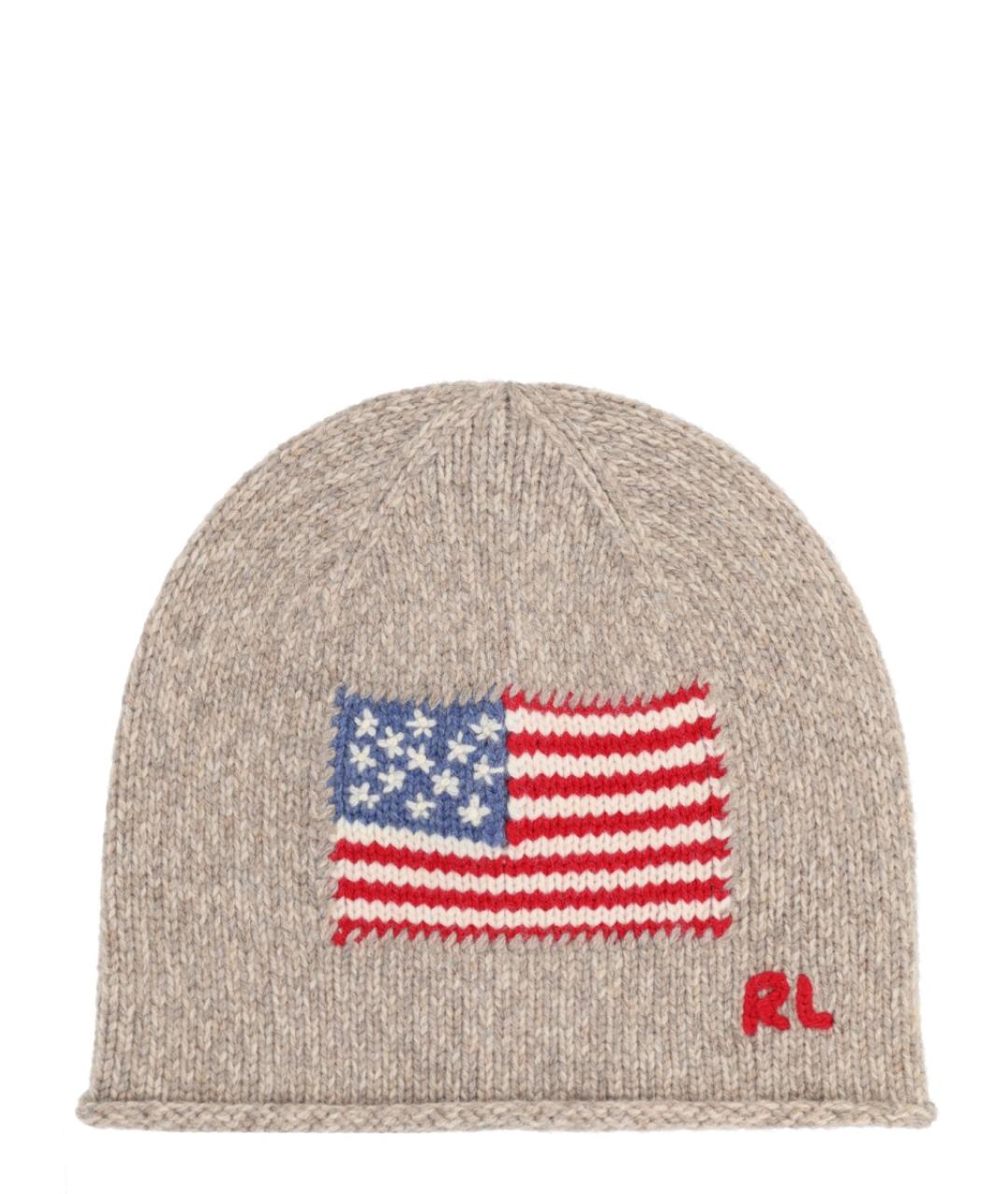 POLO RALPH LAUREN Бежевая шерстяная шапка, фото 1