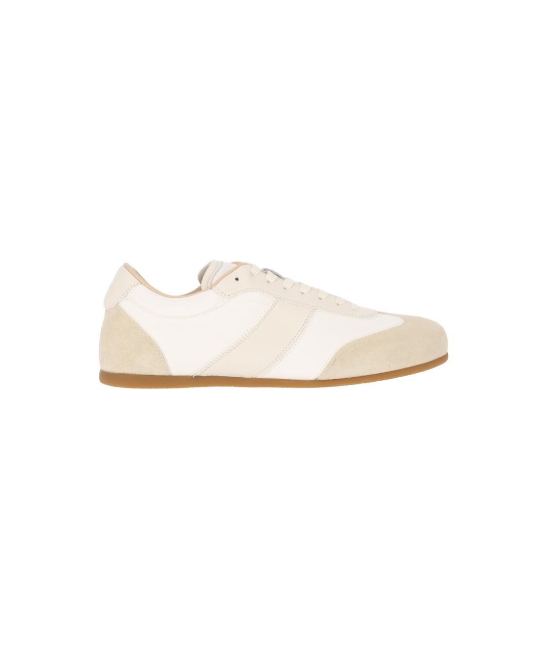 LEMAIRE Бежевые текстильные кеды, фото 1