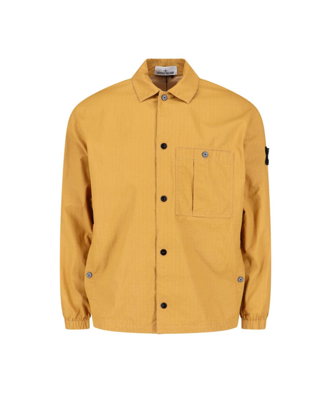 STONE ISLAND Оранжевая хлопковая куртка, фото 1