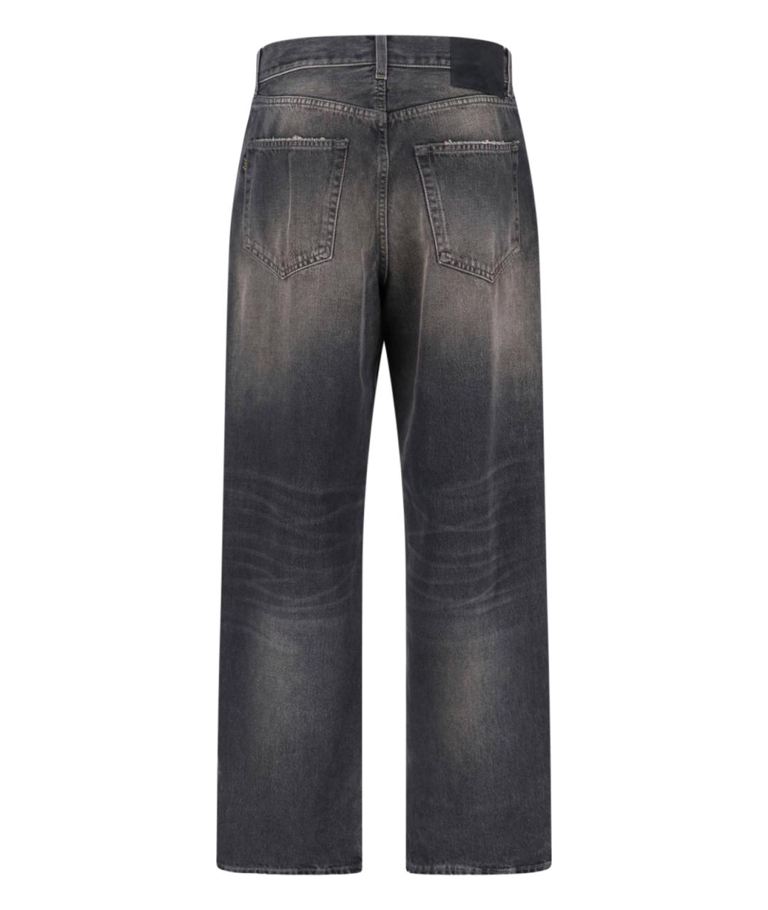 HAIKURE Черные хлопковые прямые джинсы, фото 2