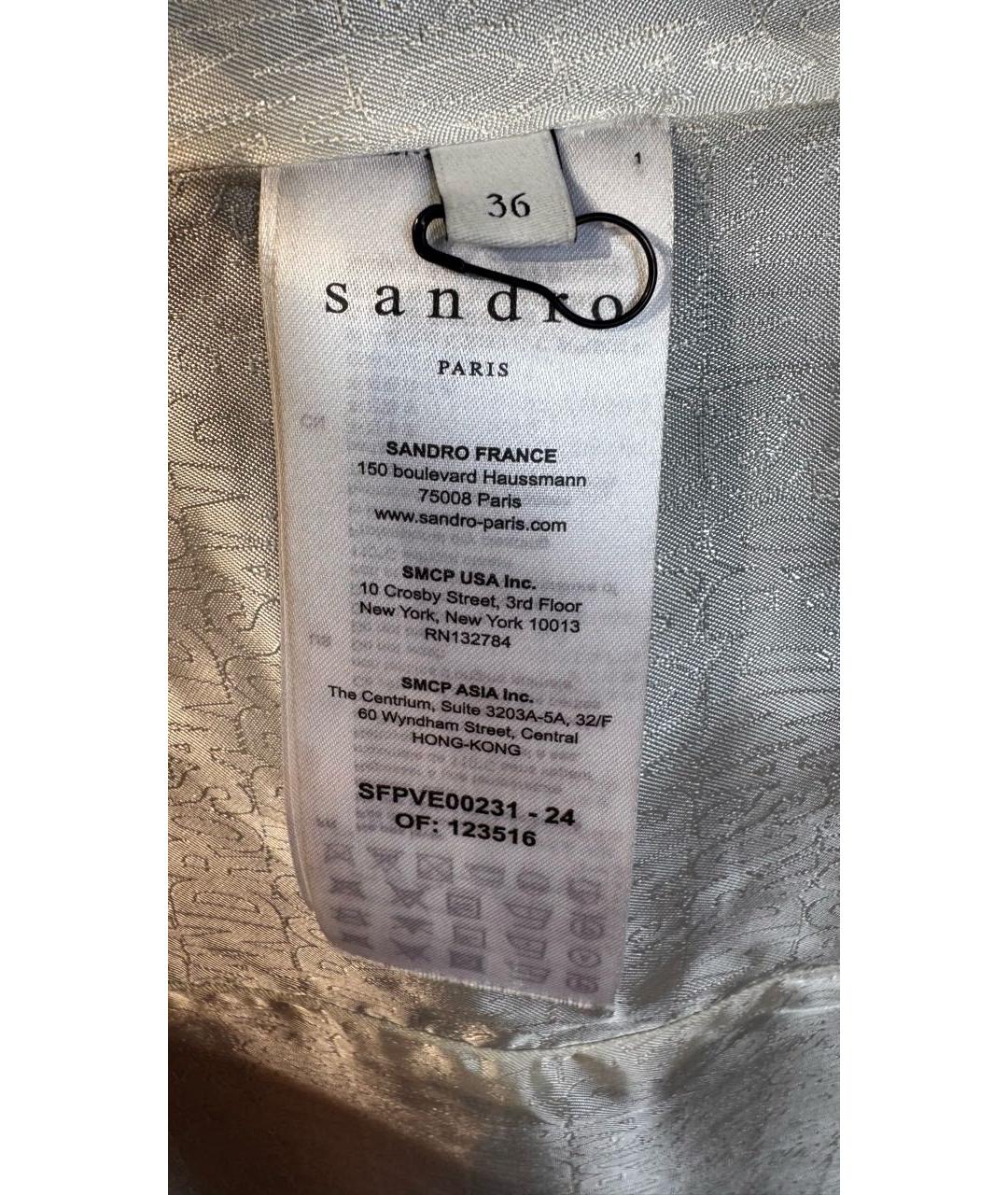 SANDRO Серый жакет/пиджак, фото 5