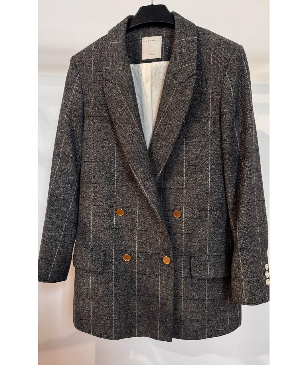 SANDRO Серый жакет/пиджак, фото 9