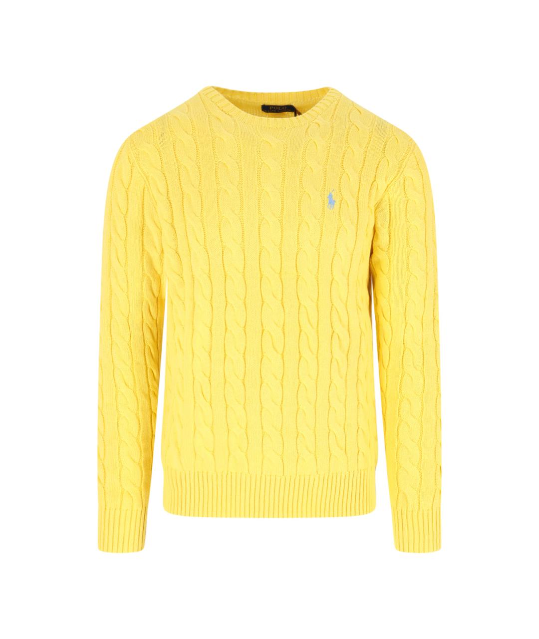 POLO RALPH LAUREN Желтый хлопковый джемпер / свитер, фото 1