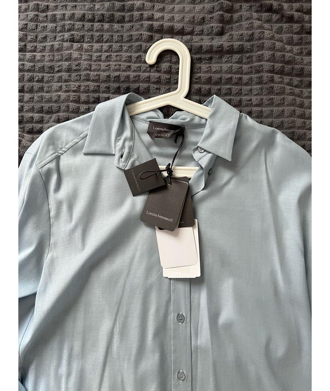 LORENA ANTONIAZZI Голубая шерстяная рубашка, фото 3