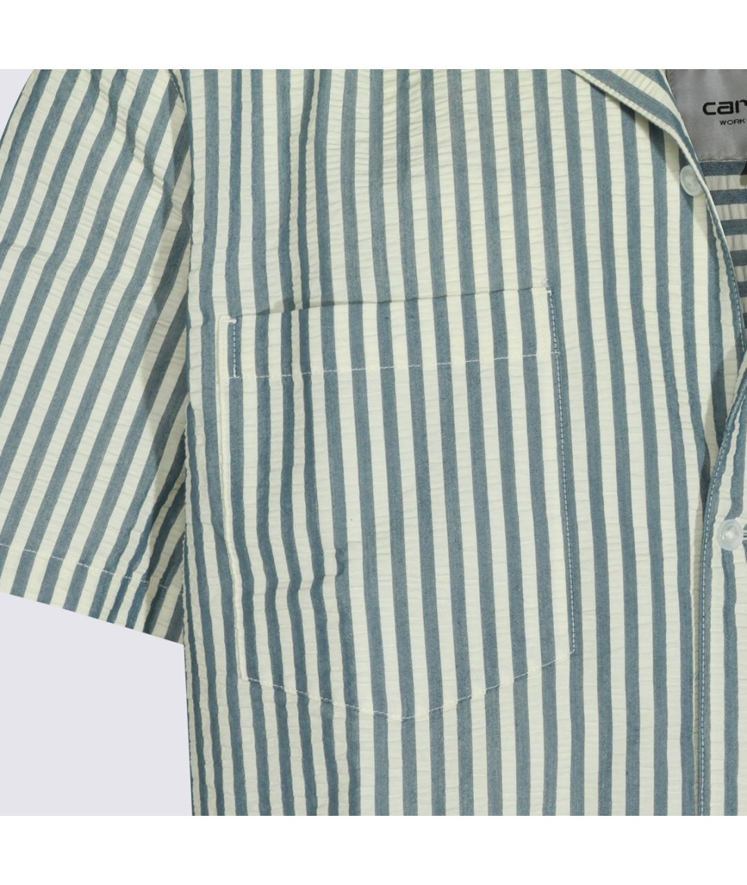 CARHARTT WIP Синяя хлопковая кэжуал рубашка, фото 4