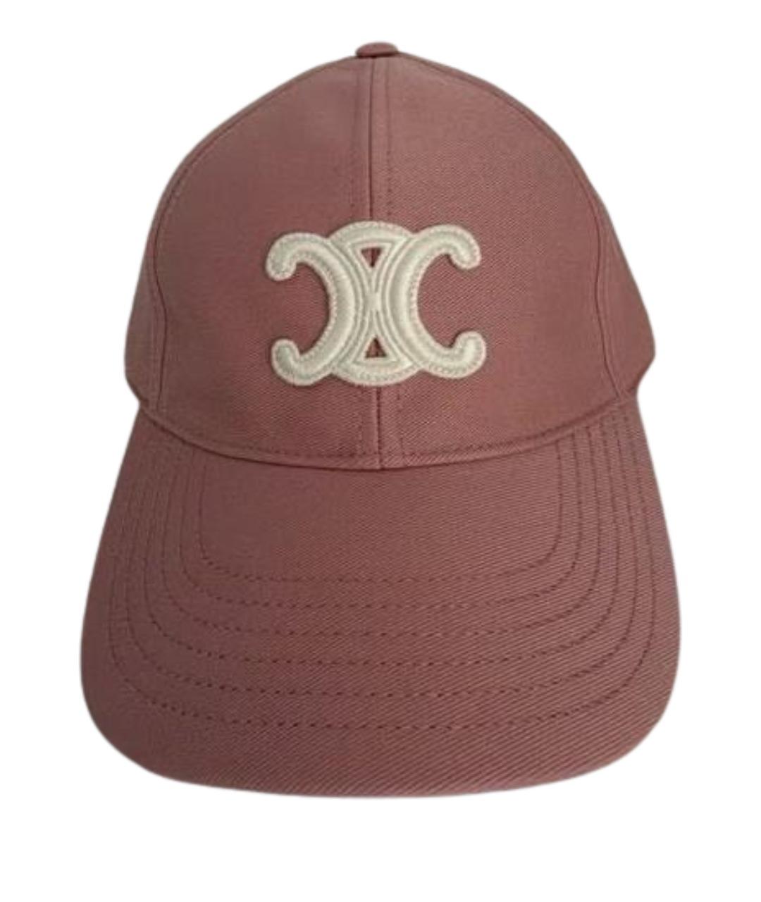 CELINE Розовая хлопковая кепка, фото 1