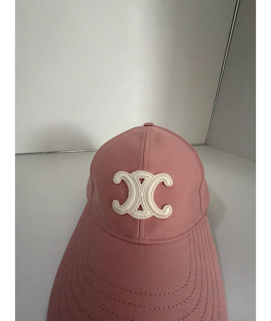 CELINE Розовая хлопковая кепка, фото 4