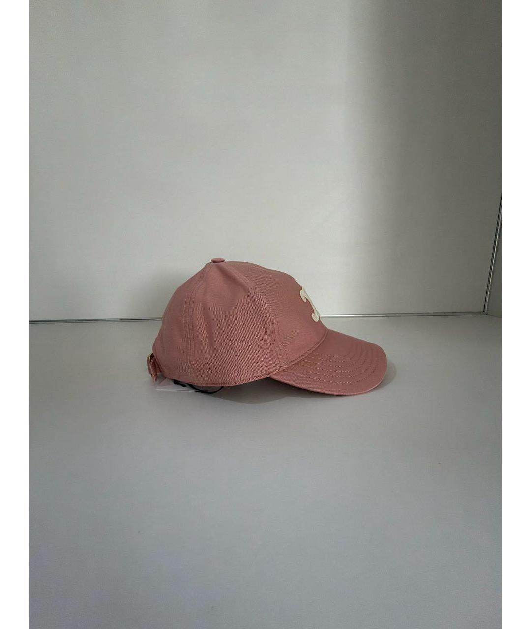 CELINE Розовая хлопковая кепка, фото 2