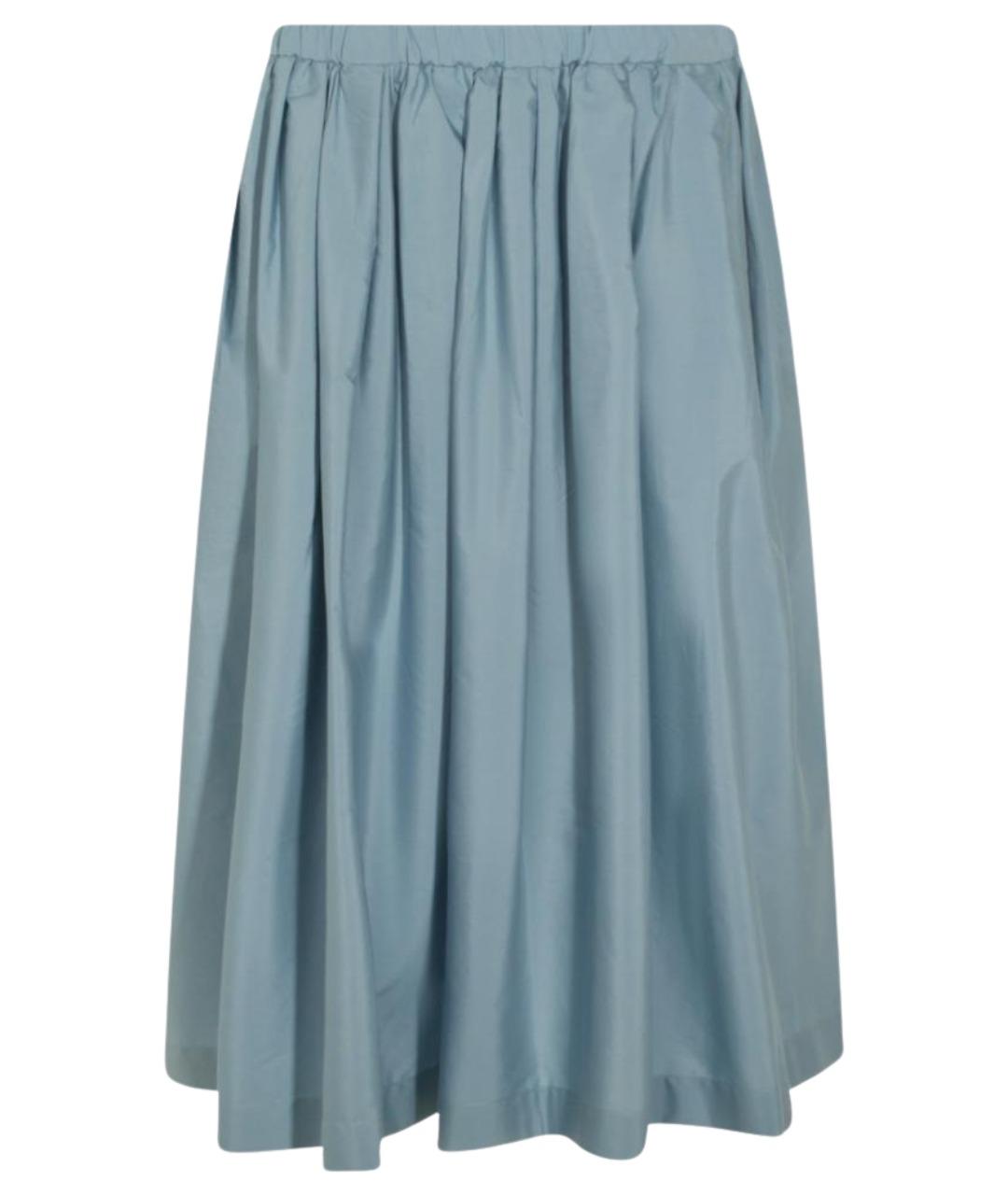 NINE IN THE MORNING Голубая хлопковая юбка миди, фото 1