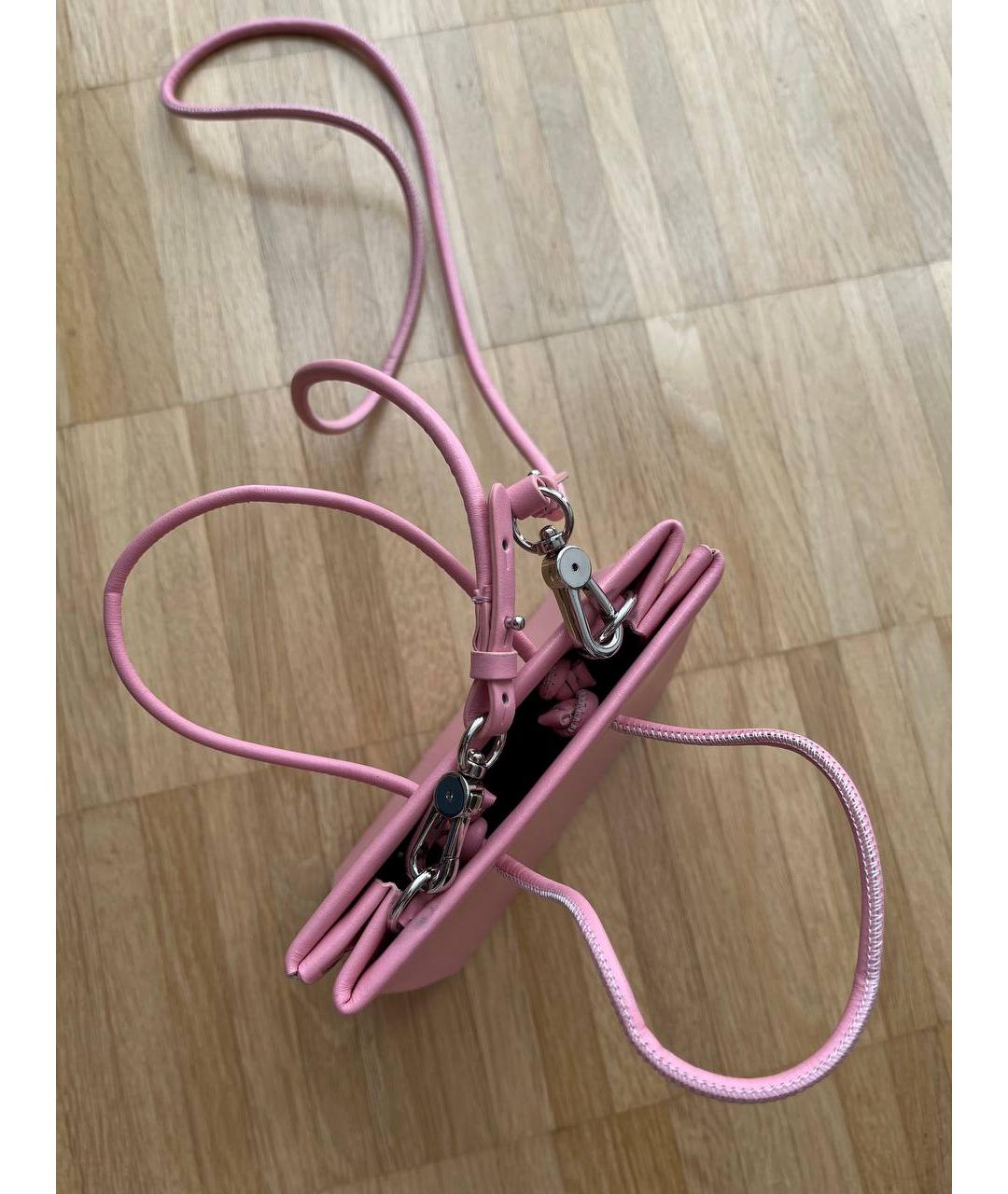 MEDEA Розовая кожаная сумка через плечо, фото 4