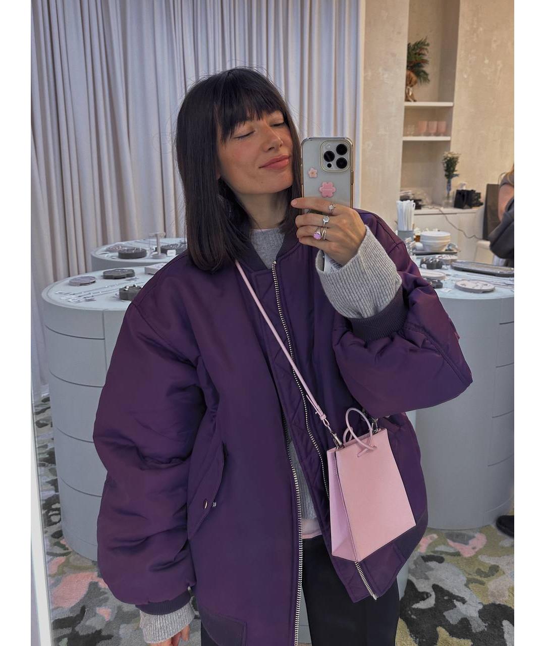 MEDEA Розовая кожаная сумка через плечо, фото 7